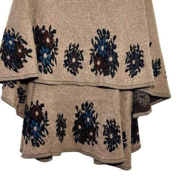 Oversized Shrug Forest Fairy Nature Granola Wool Layered Brown Lagenlook Cottage - Picture 4 of 10